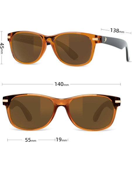 Gafas de sol Bnus B7066 con lentes de vidrio polarizados