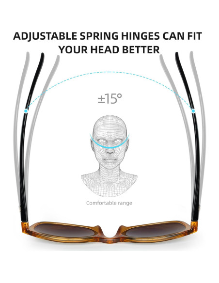 Gafas de sol Bnus B7066 con lentes de vidrio polarizados