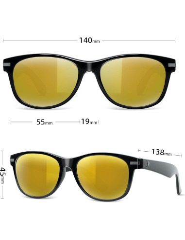 Gafas de sol Bnus B7066 Polarizadas con lentes de vidrio