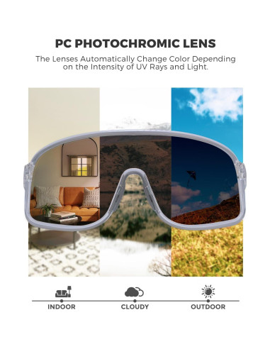 Gafas de sol fotochromáticas ROCKBROS para ciclismo UV400