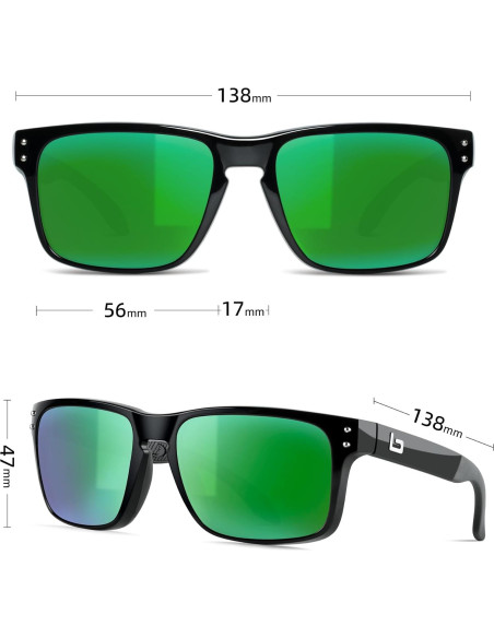 Gafas de sol BNUS B7066 con lentes de vidrio UV400