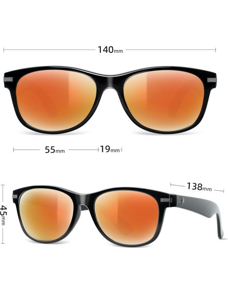 Gafas de sol Bnus B7066 Polarizadas Lentes de Vidrio