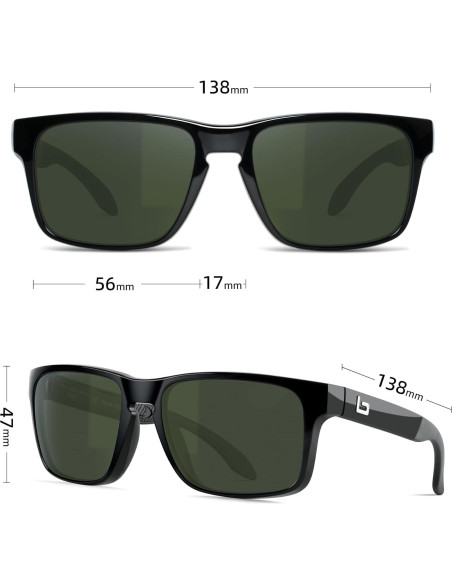 Gafas de sol Bnus B7066 con lentes de vidrio polarizados