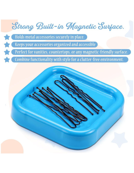 Soporte Magnético para Horquillas Azul Tellegloww 9x9 cm