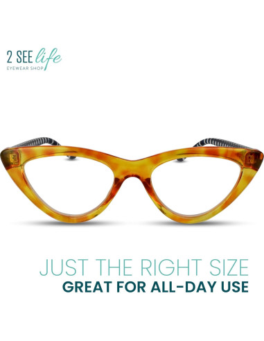 Gafas de lectura Cat Eye 3.0 Miel para Mujeres - Ligeras