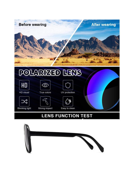 Gafas de sol aviador TIANYESY retro unisex 70s UV400