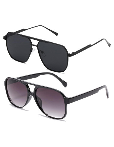 Gafas de sol TIANYESY aviador retro unisex con protección UV