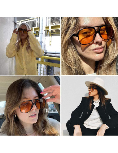 Gafas de sol aviador TIANYESY retro unisex con protección UV