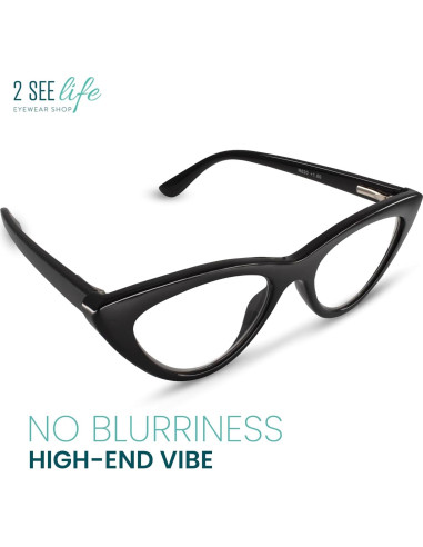 Gafas de lectura 2SeeLife Cat Eye 0.75x para mujeres