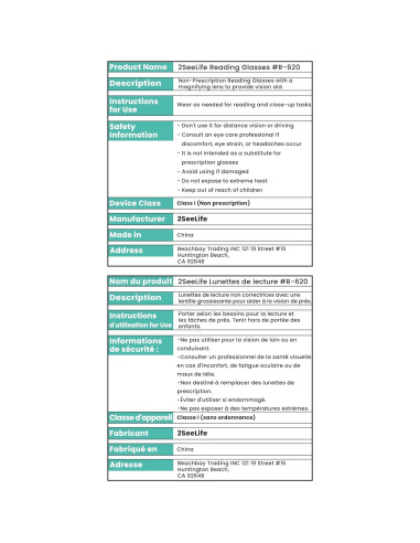 Gafas de lectura 2SeeLife Cat Eye 0.75x para mujeres