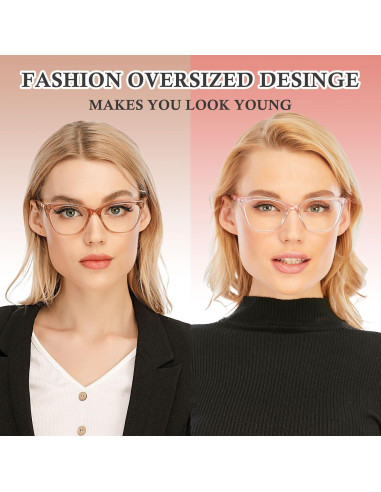 Gafas de Lectura AQWANO Ojo de Gato 1.5x Anti Luz Azul