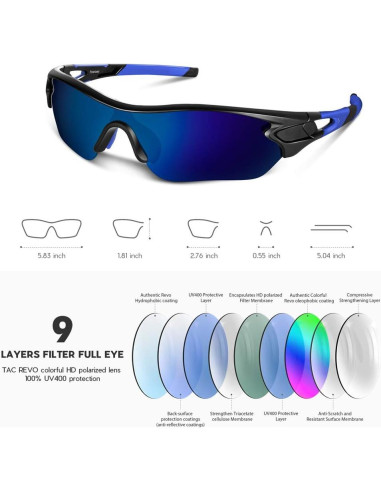 Gafas de sol deportivas BEACOOL polarizadas UV400