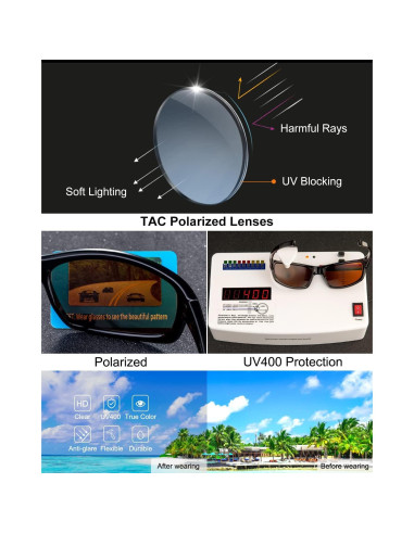 Gafas de sol deportivas BEALER polarizadas TR90 para hombres