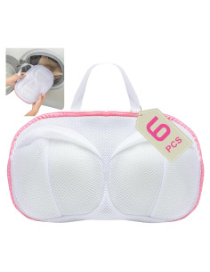 Bolsas de Lavado de Sujetadores ZKDYNJ - 6 Pcs Rosa XXL