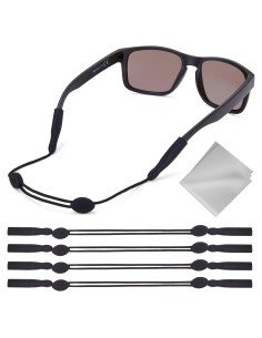 Correa para Gafas Buyisgle 4Pcs Ajustable Negro 35,56 cm