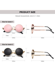 Gafas de Sol Steampunk Retro ProudDemon Redondas UV400 2