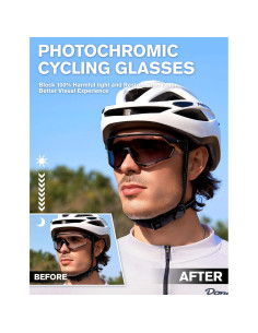 Gafas de Ciclismo BIRCEN Fotoquímicas Naranja TR90 2