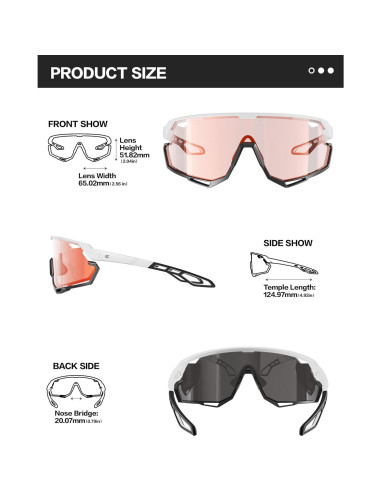 Gafas de Ciclismo BIRCEN Fotoquímicas Naranja TR90