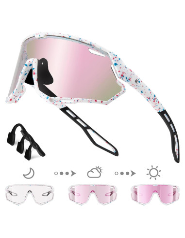 Gafas de Ciclismo BIRCEN Fotoquímicas TR90 Rosa
