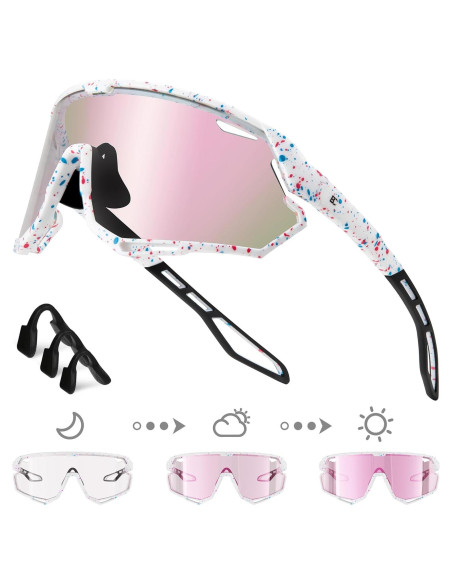 Gafas de Ciclismo BIRCEN Fotoquímicas TR90 Rosa Gafas de Ciclismo BIRCEN Fotoquímicas TR90 Rosa