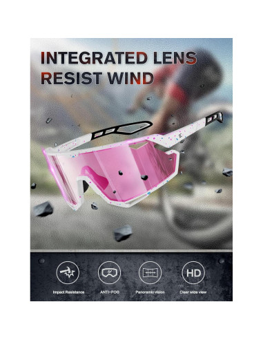 Gafas de Ciclismo BIRCEN Fotoquímicas TR90 Rosa