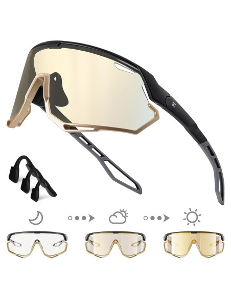 Gafas de Ciclismo Fotoquímicas BIRCEN TR90 Doradas Gafas de Ciclismo Fotoquímicas BIRCEN TR90 Doradas