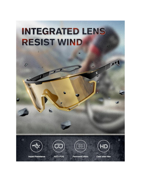 Gafas de Ciclismo Fotoquímicas BIRCEN TR90 Doradas Gafas de Ciclismo Fotoquímicas BIRCEN TR90 Doradas