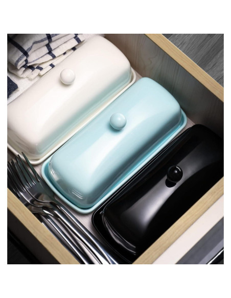 Plato de Mantequilla Nucookery Cerámica con Tapa Negra 113g