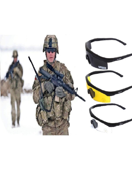 Gafas Tácticas GALAXYLENSE con 3 Lentes Policarbonato