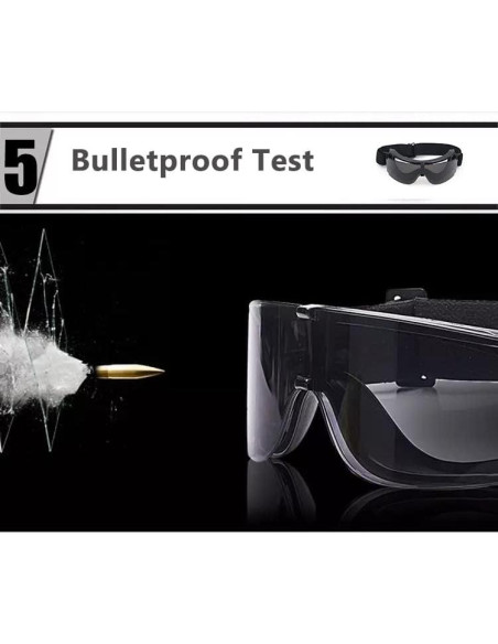 Gafas Tácticas GalaxyLense - Protección UV - 3 Lentes