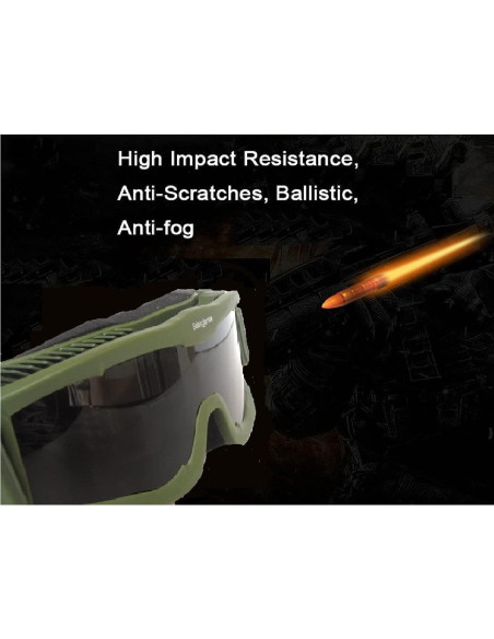 Gafas Tácticas Galaxylense - 3 Lentes Policarbonato UV Gafas Tácticas Galaxylense - 3 Lentes Policarbonato UV