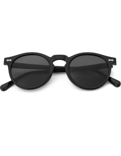 Gleyemor Gafas de Sol Polarizadas Redondas UV400 Marco Negro 2