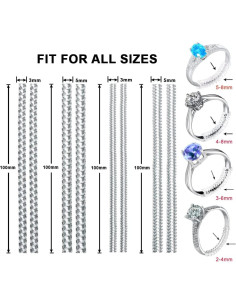 Ajustador de Tamaño de Anillo Invisible Coopache - 12 Piezas 2