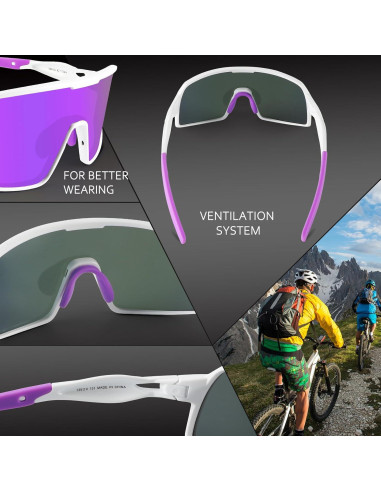 Gafas de Ciclismo BangLong UV400, Ligeras y Comodas