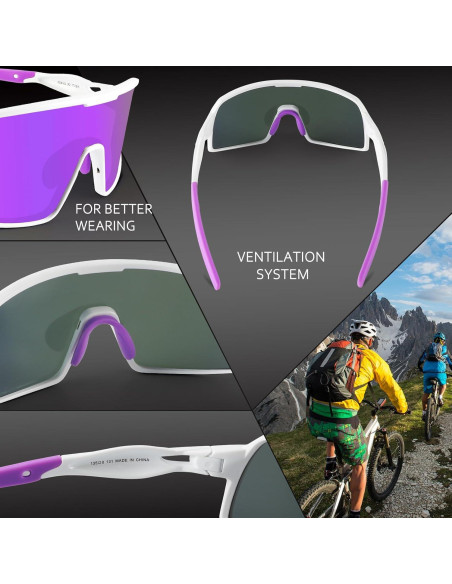 Gafas de Ciclismo BangLong UV400, Ligeras y Comodas