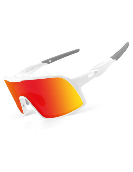 Gafas de Ciclismo Polarizadas BangLong UV400 Rojo Blanco