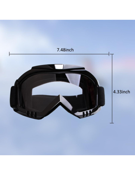 Gafas de Motocross LMAVAG Lente Clara Antivaho Ajustables