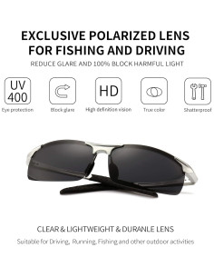 Gafas de sol polarizadas SUNGAIT para hombres UV400 2
