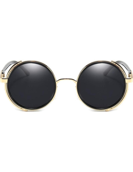 Gafas de Sol Steampunk Dollger Redondas UV400 Metal Dorado Gafas de Sol Steampunk Dollger Redondas UV400 Metal Dorado