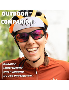 Gafas de sol deportivas Joopin UV400 polarizadas rojas 2