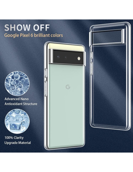 Funda delgada TPU transparente para Google Pixel 6 - Bokoo