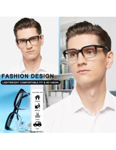 Gafas de Lectura Retro Cuadradas MARE AZZURO +6.00 Hombres 2