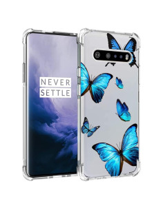 Funda TPU Transparente para LG V60 ThinQ 5G - Mariposa