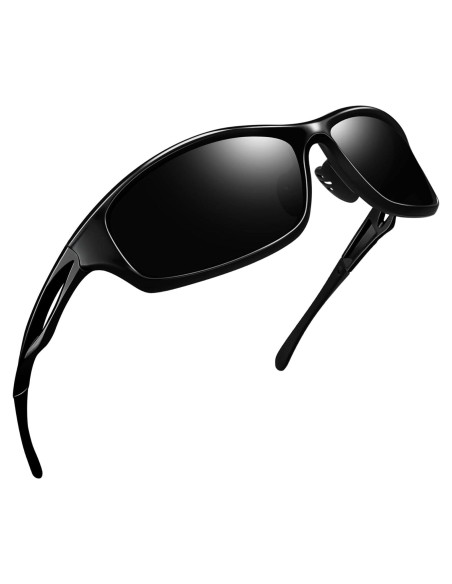 Gafas de sol deportivas Joopin UV400 polarizadas negras Gafas de sol deportivas Joopin UV400 polarizadas negras