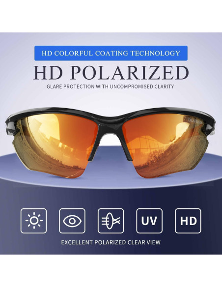 Gafas de sol deportivas DEAFRAIN Dfsg21b polarizadas UV400