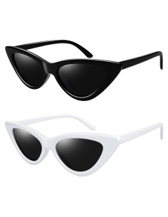 Gafas de sol cat eye Joopin UV400 polarizadas negras y blancas