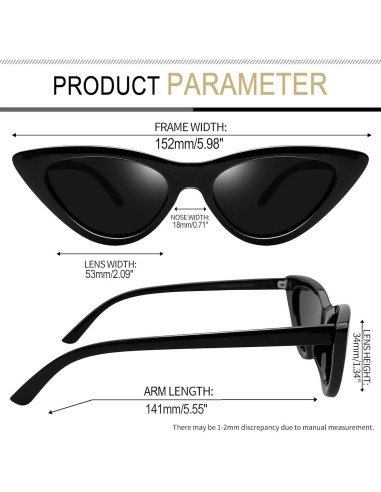 Gafas de sol cat eye Joopin polarizadas UV400 para mujeres