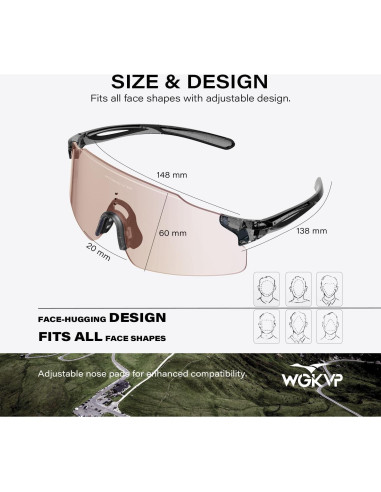 Gafas Deportivas WGKVP Yd-010 Fotoquímicas UV400
