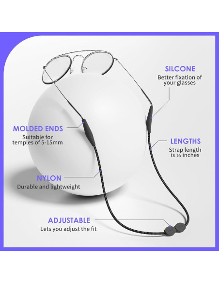 Correa para Gafas Maitsol Ajustable 40cm Color Marrón Azul