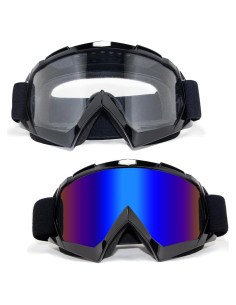 Gafas de Motocross 2Pack UV Ajustables para Adultos y Niños